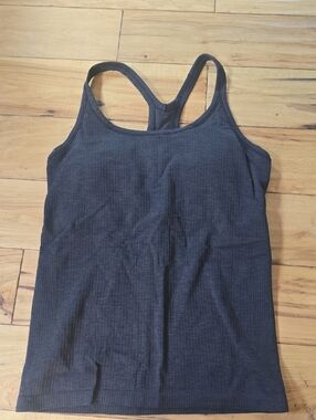 lululemon athletica Black Ribbed Racerback Tank
